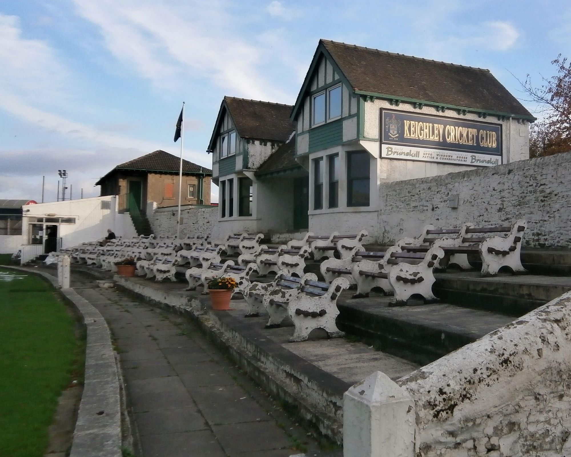 Keighley Cricket Club Clubhouse from the stands 2017. (Pub, External). Published on 17-10-2017