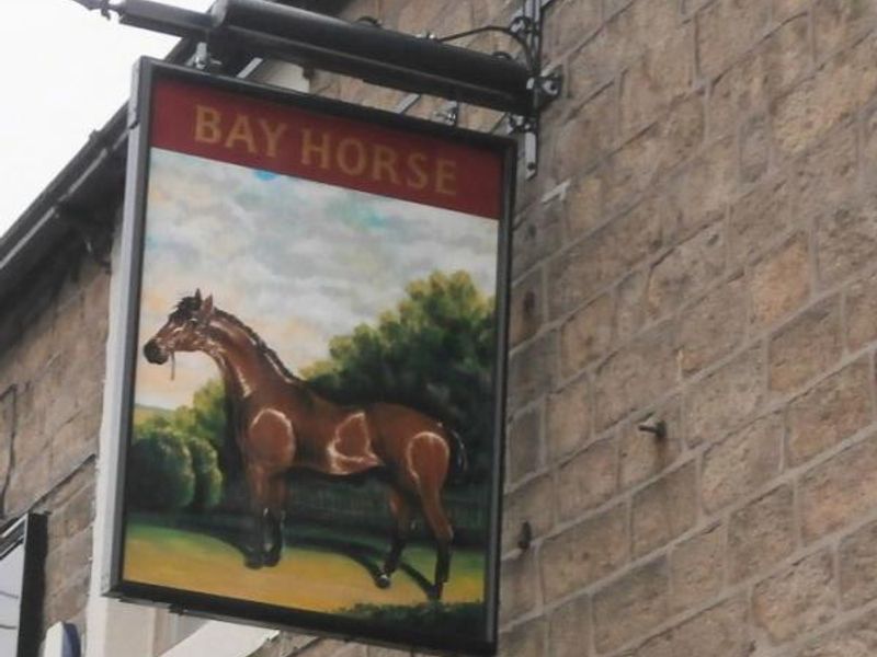 Bay Horse, Cowling - pub sign. (Pub, External, Sign). Published on 23-01-2015