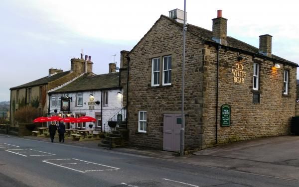 Old White Bear, Cross Hills, February 2015. (Pub, External). Published on 26-02-2015
