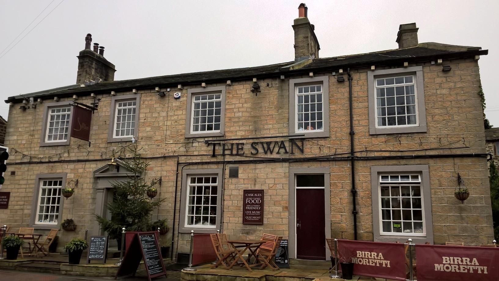 Swan, Addingham, Christmas 2017. (Pub, External, Key). Published on 26-12-2017