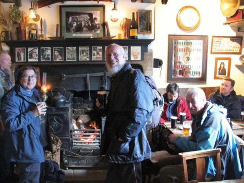 CAMRA ramblers at the Craven Arms, Appletreewick. (Pub, Bar, Customers). Published on 24-02-2015