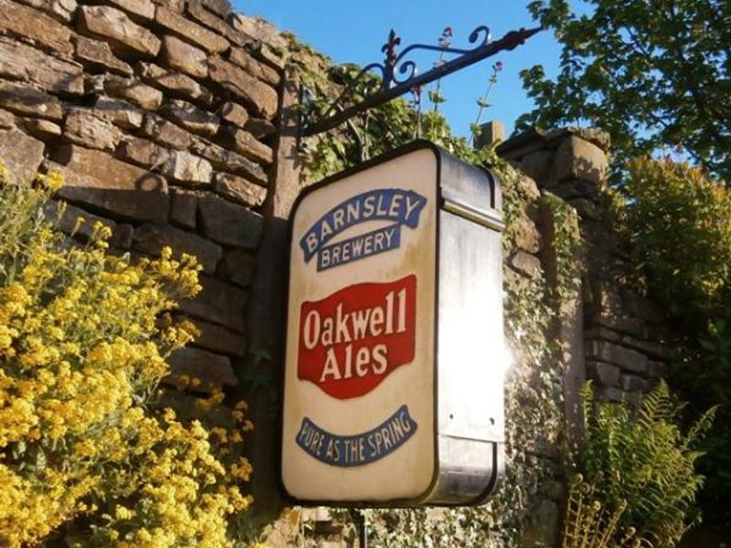 Slaters Arms, Bradley, Oakwell Ales sign in garden. (Pub, External, Garden). Published on 23-01-2015