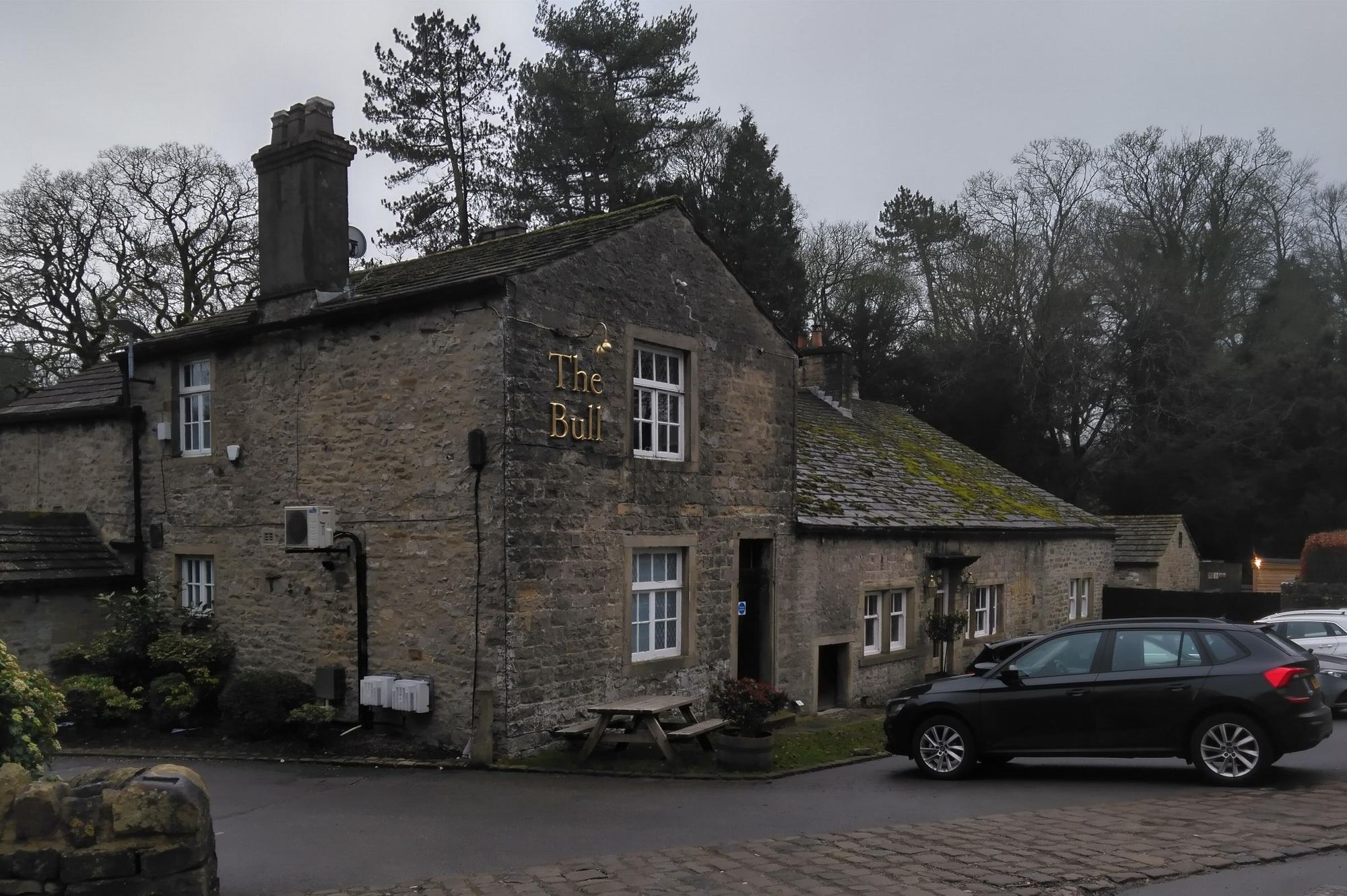 Bull, Broughton, view from A59, February 2026. (Pub, External). Published on 07-02-2026