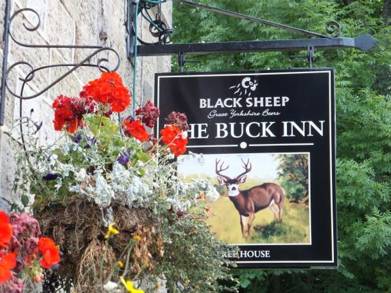 The Buck, Buckden pub sign. (Pub, External, Sign). Published on 20-01-2015