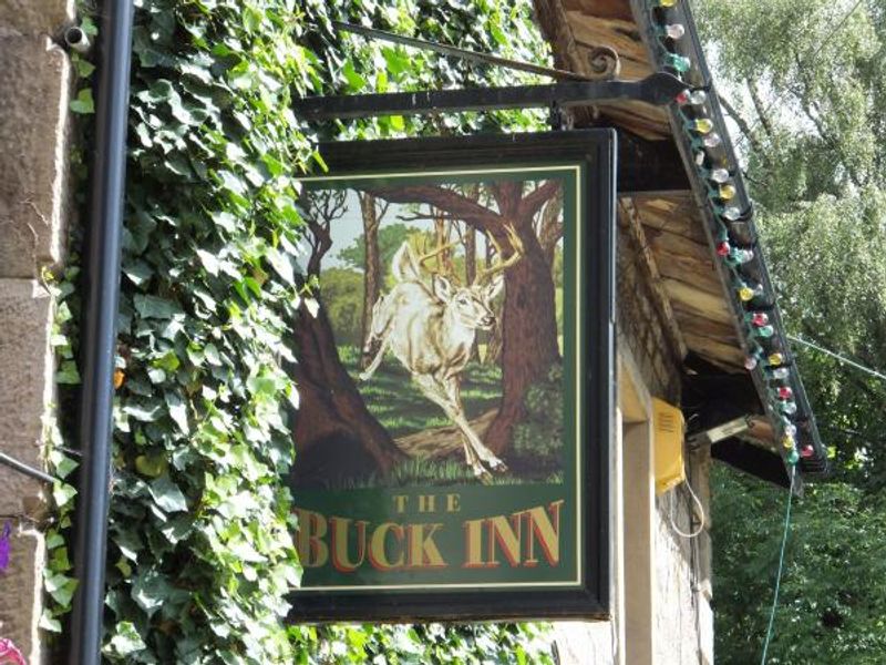 The Buck, Buckden pub sign. (Pub, External, Sign). Published on 20-01-2015