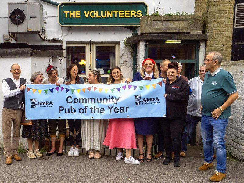 VE Day, 2025. (Pub, External, Publican, Customers, Award, Key). Published on 30-06-2025