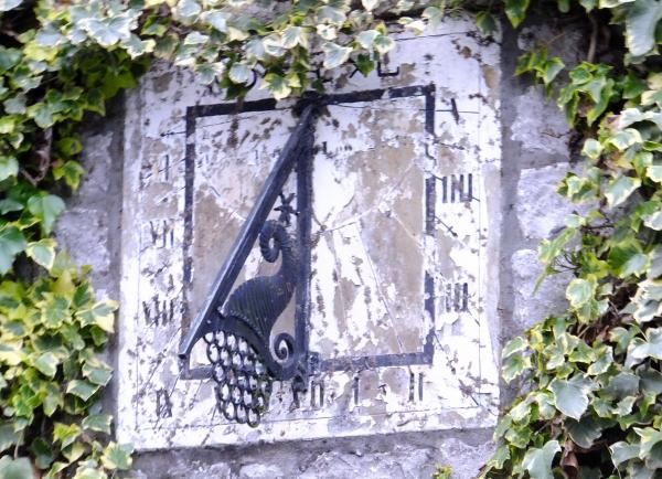 Victoria, Kirkby Malham, the sundial above the door. (Pub, External). Published on 22-01-2016