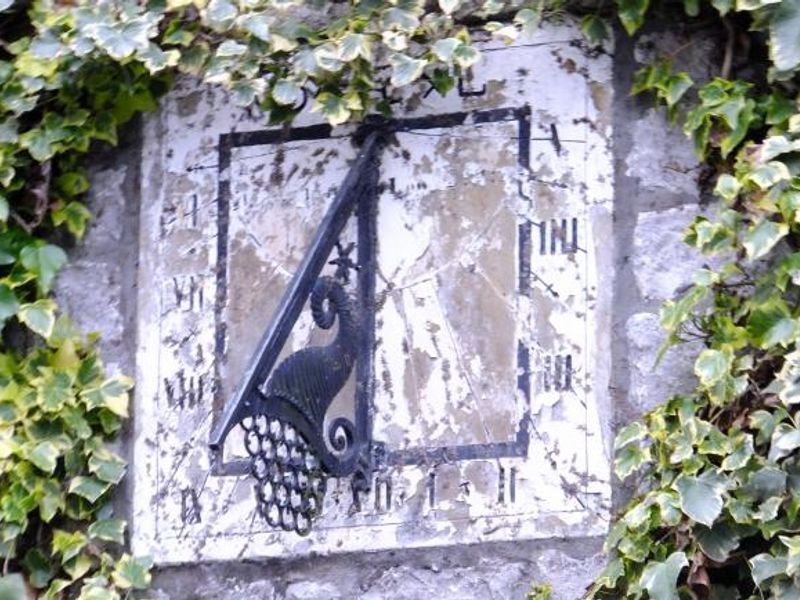 Victoria, Kirkby Malham, the sundial above the door. (Pub, External). Published on 22-01-2016