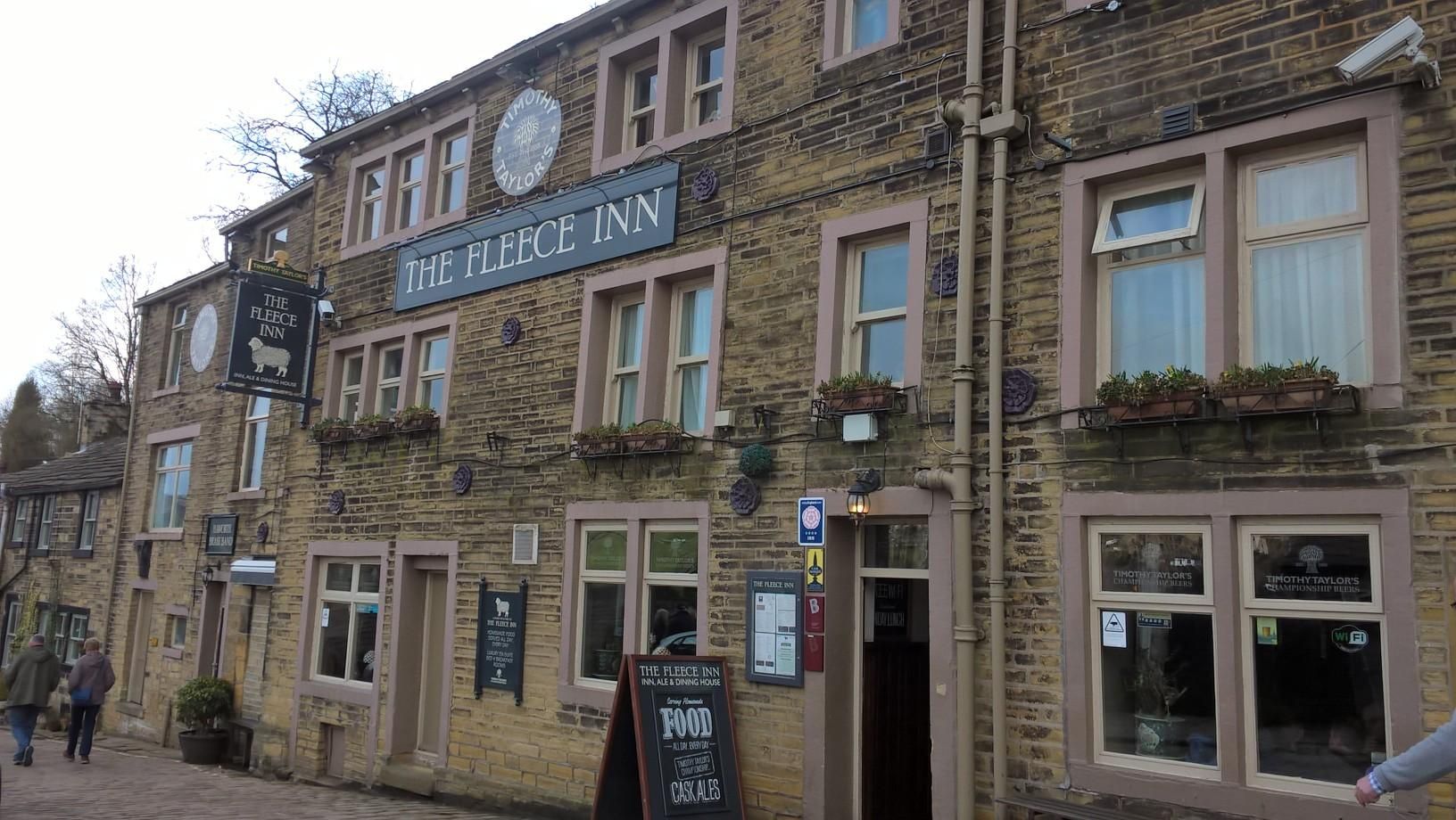Fleece Inn, Haworth, March 2018. (Pub, External, Key). Published on 10-04-2018