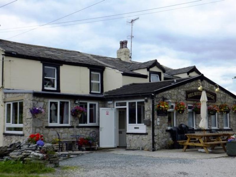 Helwith Bridge Inn from the car park. (Pub, External). Published on 04-08-2014