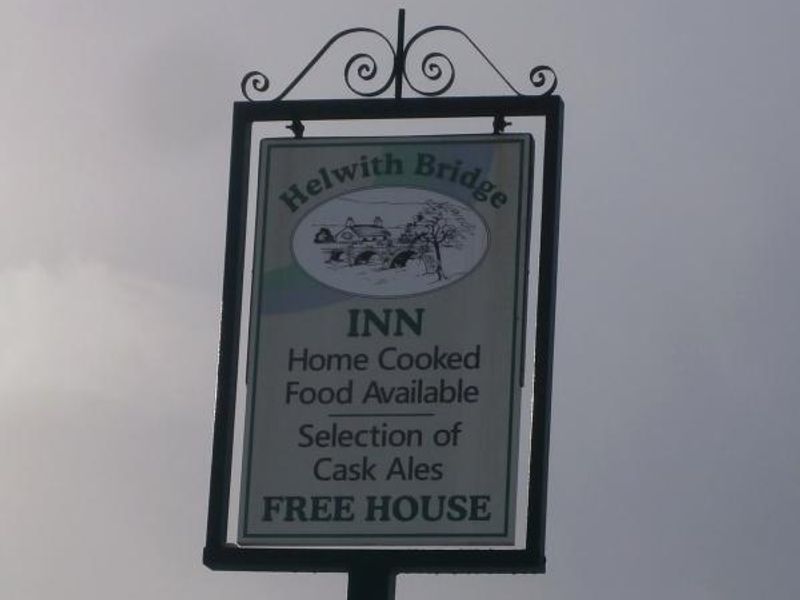 Helwith Bridge Inn - pub sign. (Pub, External, Sign). Published on 29-01-2015