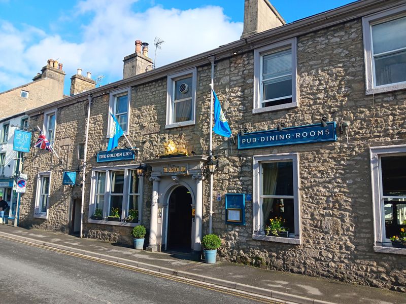 Golden Lion, Settle February 2024. (Pub, External, Key). Published on 27-02-2024