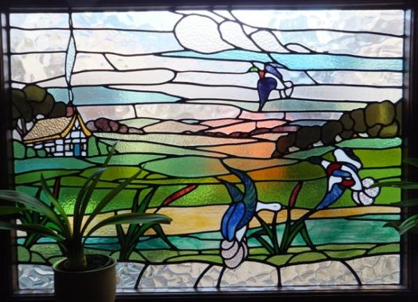 Stained glass, Craven Heifer, Stainforth. (Pub, Bar). Published on 04-08-2014