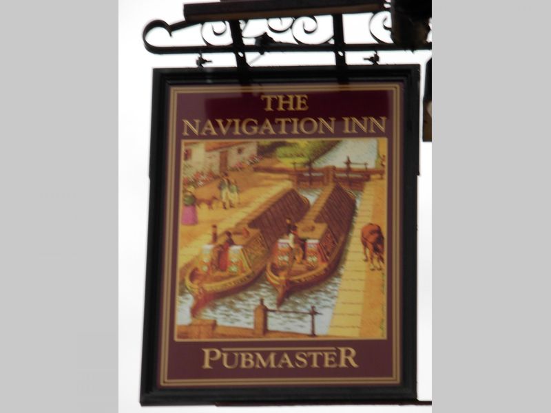 Gnosall Navigation pub sign. © RJ Flood. Creative Commons Licenc. (Sign). Published on 16-07-2017