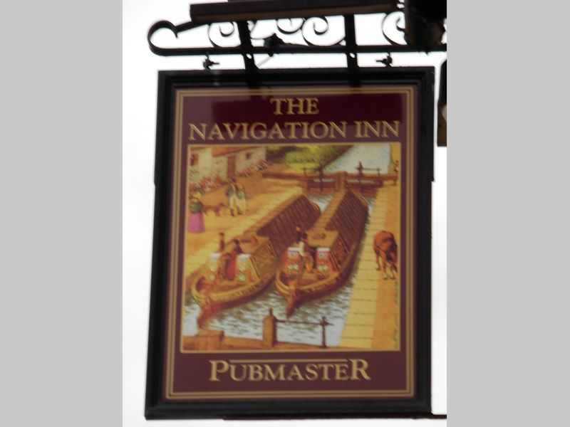 Gnosall Navigation pub sign. © RJ Flood. Creative Commons Licenc. (Sign). Published on 16-07-2017 