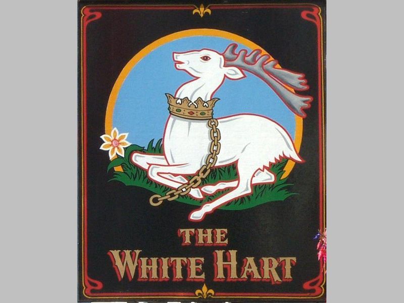 White Hart pub sign pre 2010. (Sign). Published on 16-07-2017