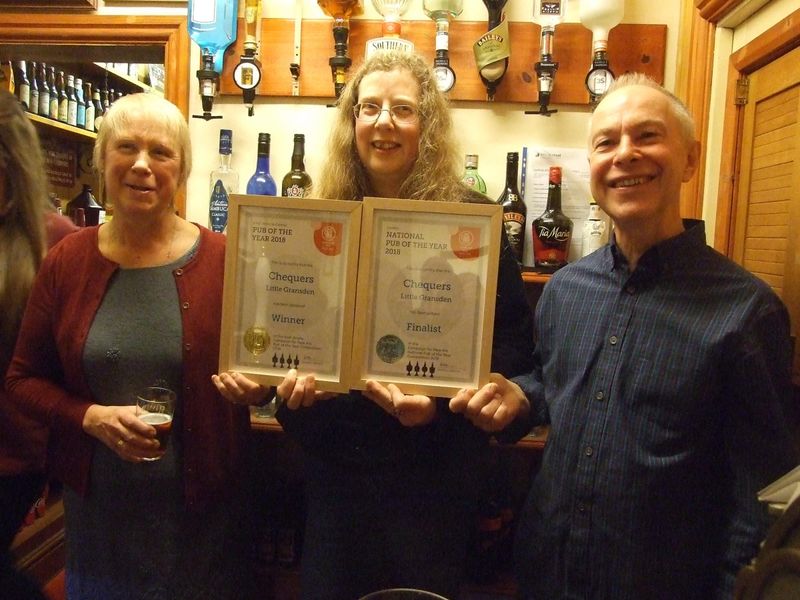 Chequers reaches final four of CAMRA Pub of the Year competition. (Pub, Publican, Award). Published on 17-12-2018