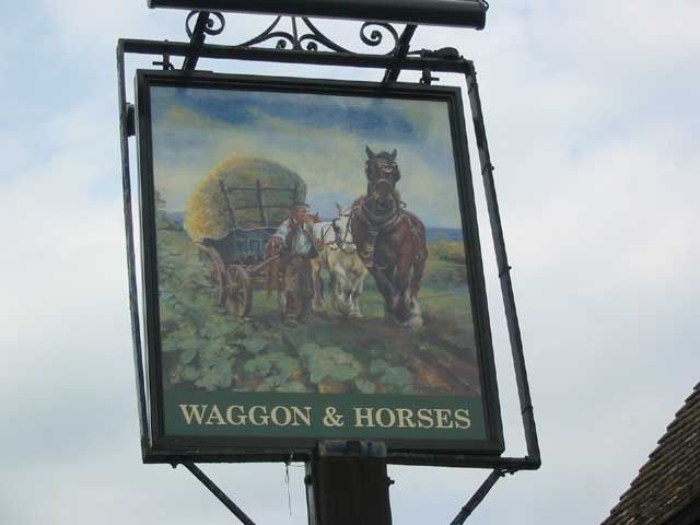 Waggon and Horses - Steeple Morden. (Pub, Sign). Published on 06-11-2011