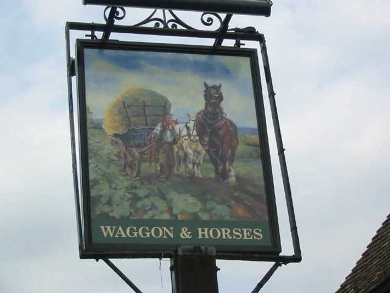 Waggon and Horses - Steeple Morden. (Pub, Sign). Published on 06-11-2011