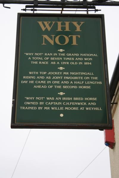 Why Not - Pub Sign 2. (Sign). Published on 06-03-2013