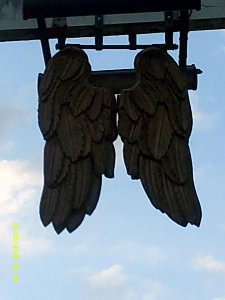 Debenham, Angel pub sign. (Pub, Sign). Published on 07-06-2015