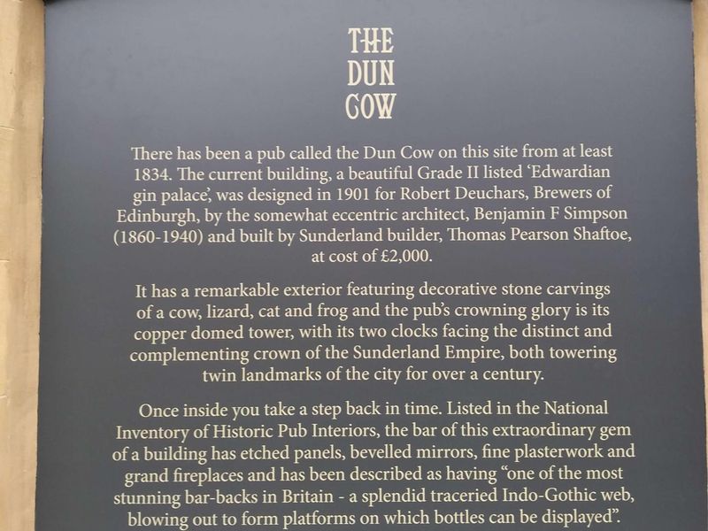 Dun Cow Plaque. (External, Sign). Published on 04-09-2021