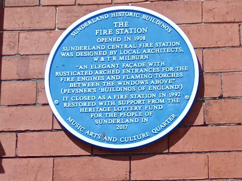 Engine Room/ Firestation Blue Plaque. (Sign). Published on 21-06-2024