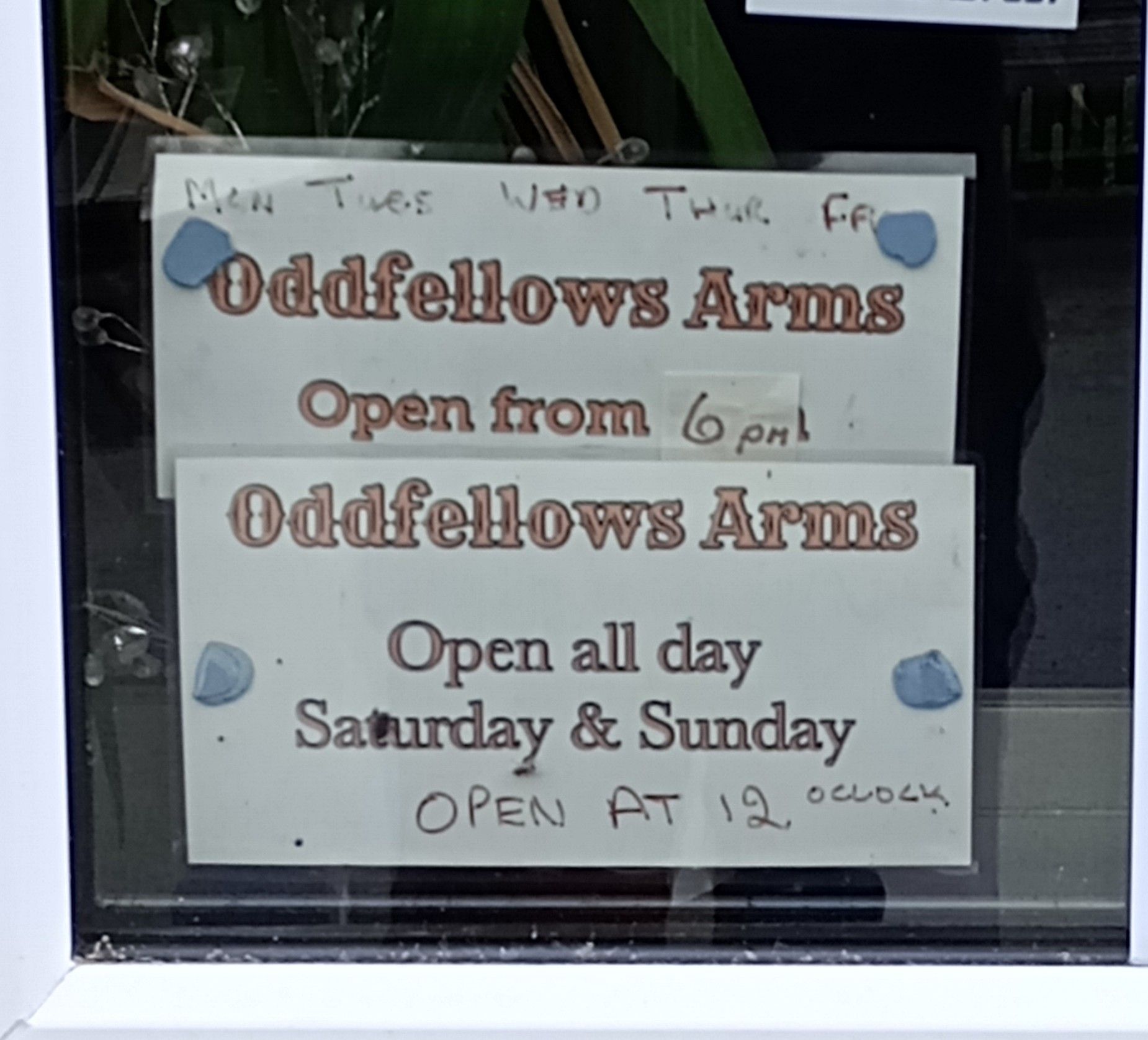 Oddfellows Opening Times. (Pub, Sign). Published on 17-05-2024