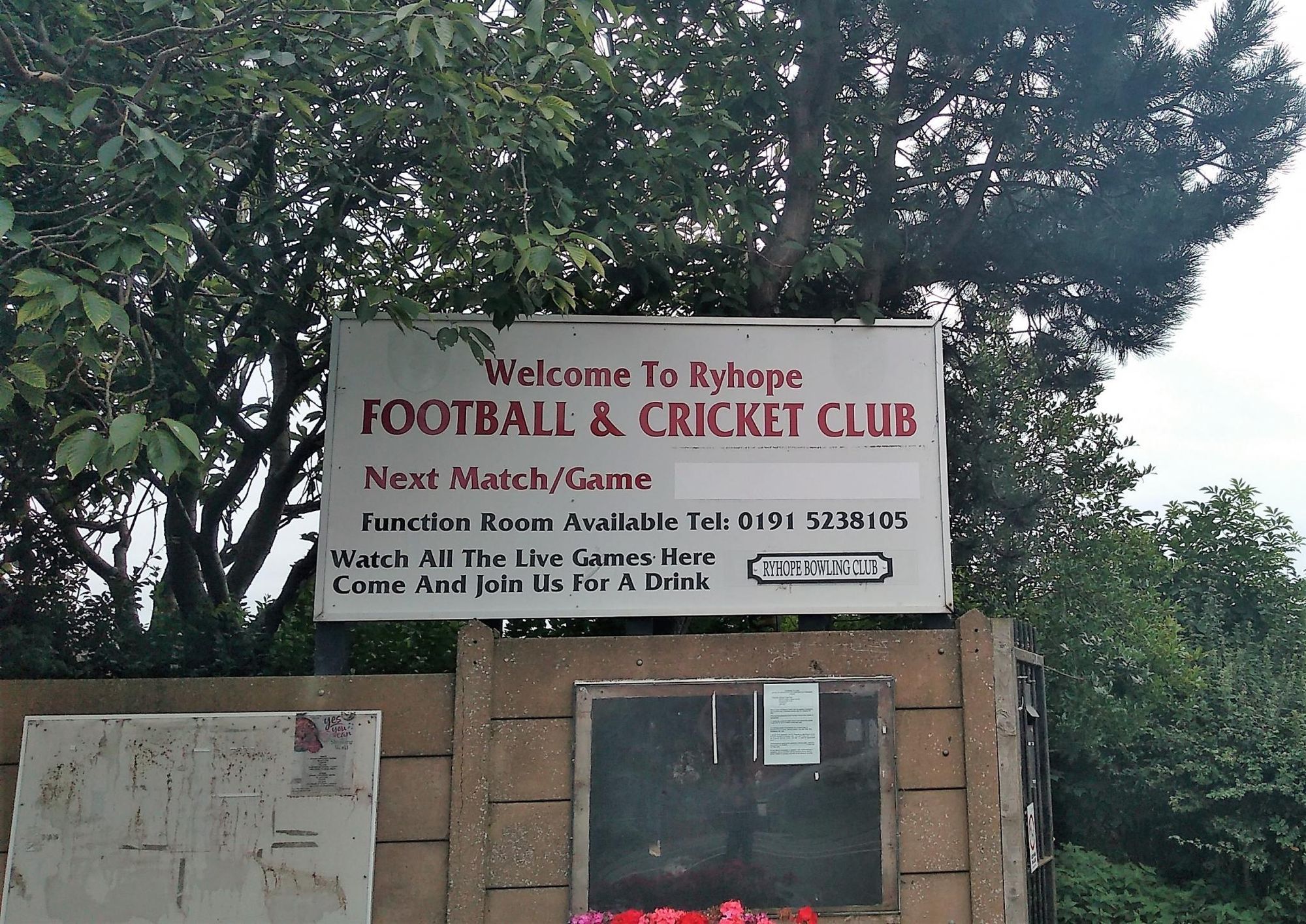 Ryhope Cricket Club. (External, Sign, Key). Published on 02-09-2023