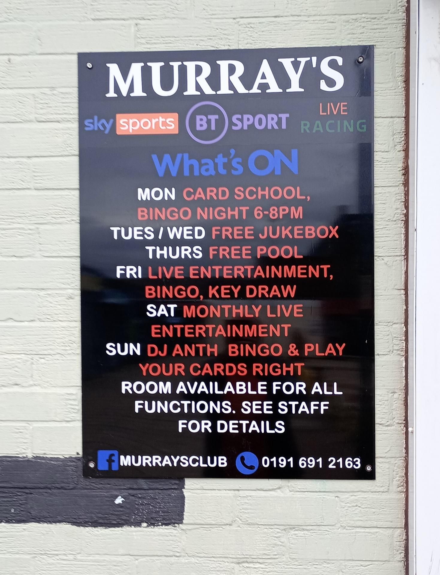 Murray's Club. (Sign). Published on 04-06-2024
