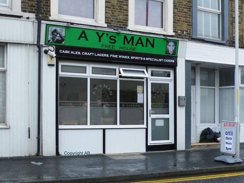 Street frontage as A Y's Man.. (Pub, External, Sign). Published on 10-10-2018