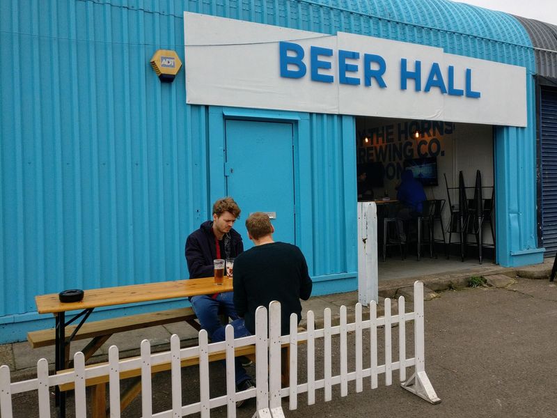By The Horns Beer Hall. (External, Key). Published on 13-04-2018