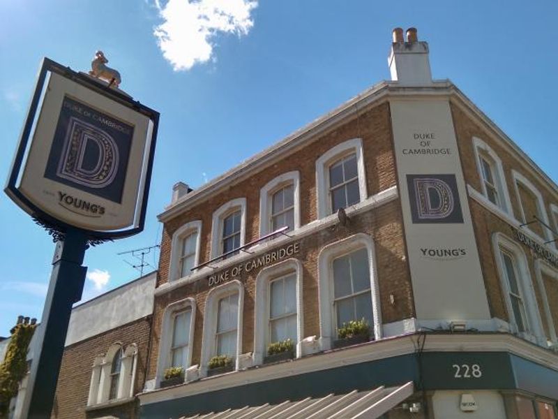 Duke of Cambridge SW11 - 20160428. (Pub, External, Sign). Published on 04-08-2016