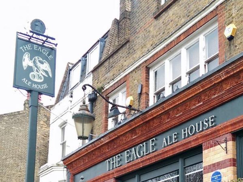 Eagle Ale House, Battersea showing pub sign. (Pub, External, Sign). Published on 28-02-2016 