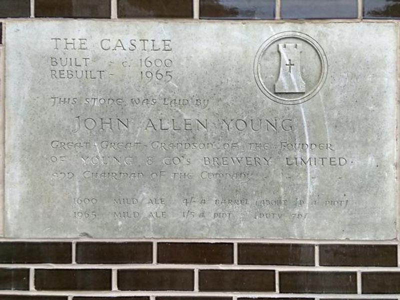 Castle replacement - 20150810 - close up of restored placque. (Pub, External). Published on 10-08-2015