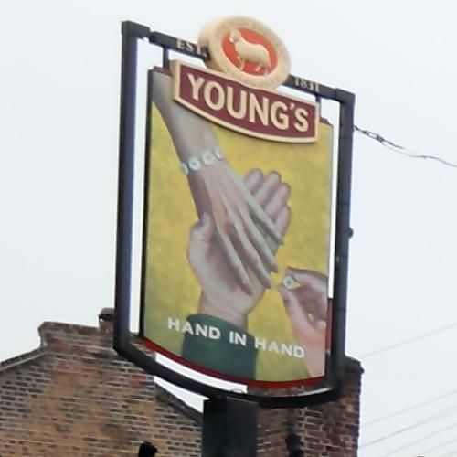 Hand in Hand Wimbledon Common - pub sign 2014-05-01. (External, Sign). Published on 01-05-2014