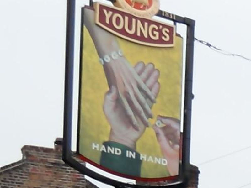 Hand in Hand Wimbledon Common - pub sign 2014-05-01. (External, Sign). Published on 01-05-2014