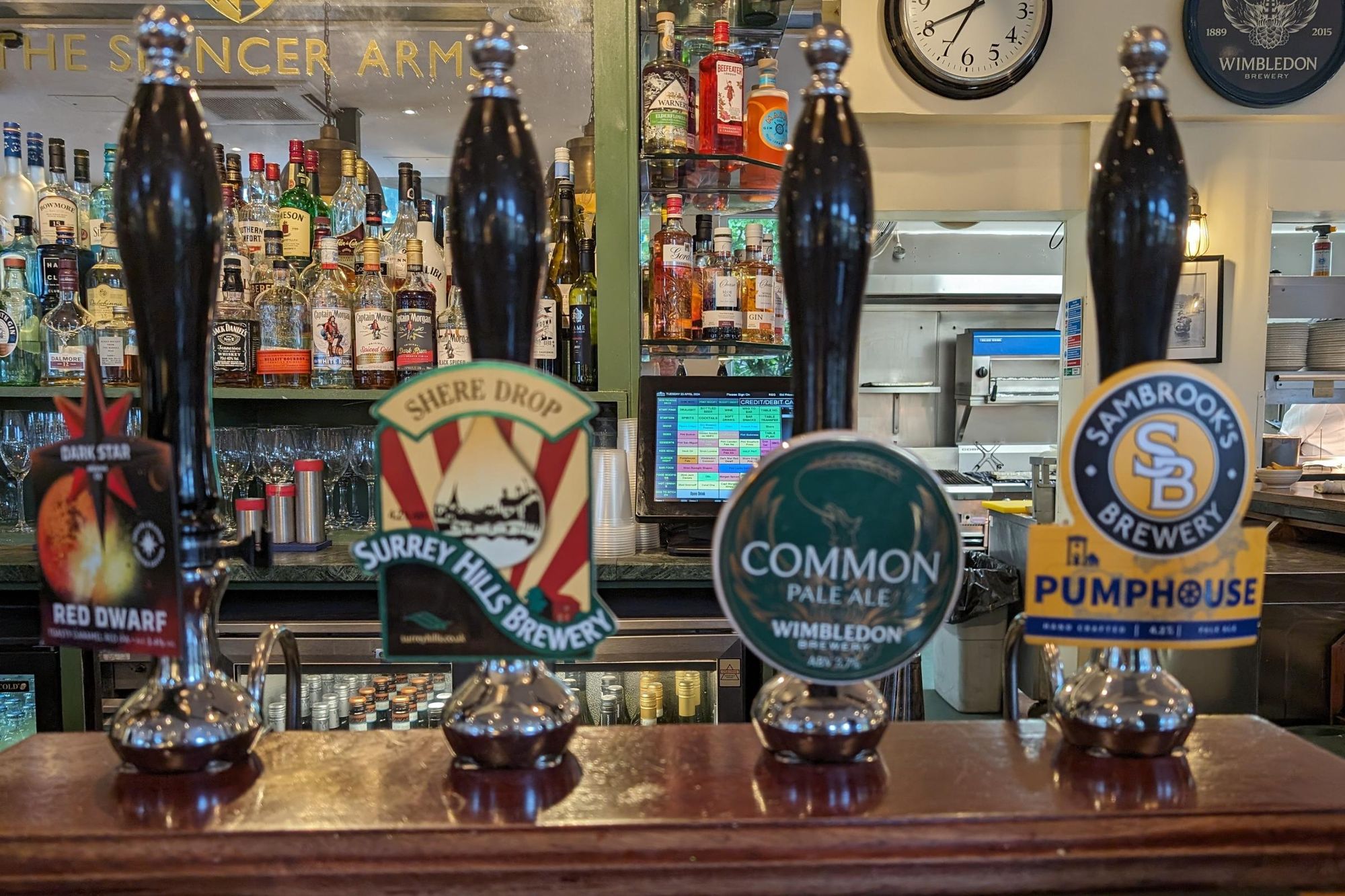 Spencer Arms, SW15 handpumps 20240423. (Pub, Bar). Published on 23-04-2024