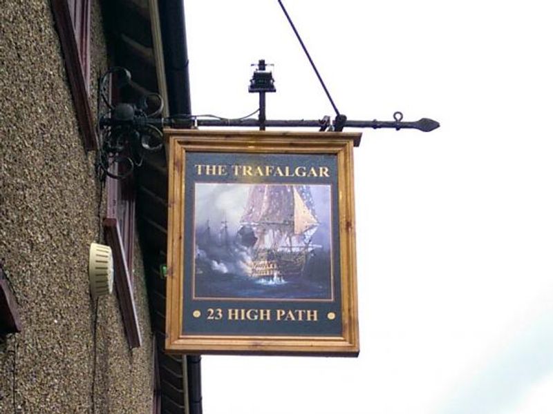 Trafalgar Merton SW19 main pub sign - 19-05-2015. (Pub, External, Sign). Published on 12-11-2015 