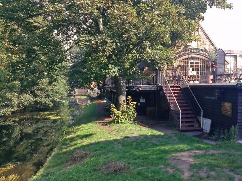 William Morris, Merton SW19 - side view alongside the Wandle. (Pub, External). Published on 05-09-2013