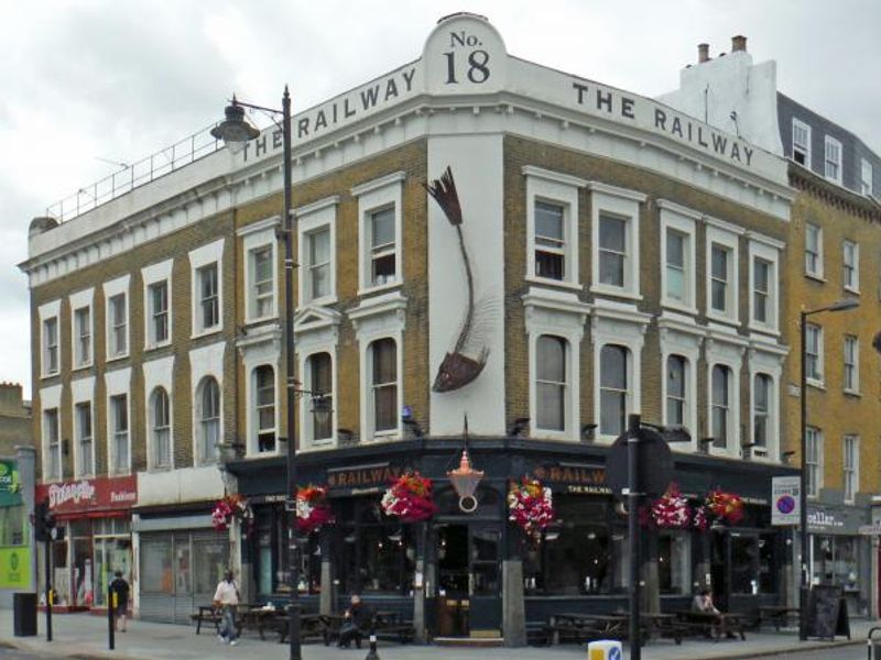 Railway, Clapham - July 2016. (Pub, External, Key). Published on 31-07-2016