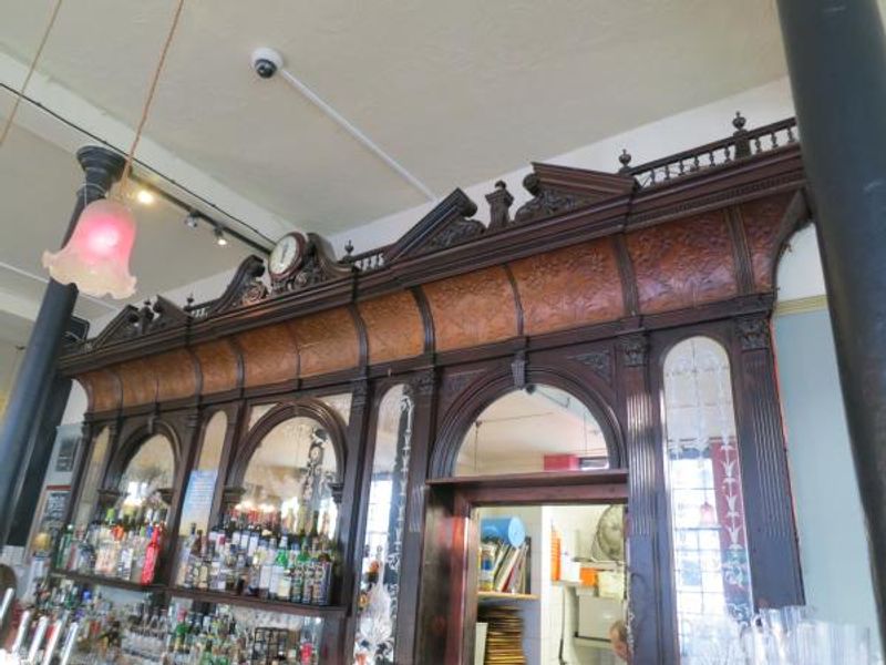 Interior bar back of mahogany.. (Pub, Bar). Published on 20-08-2014