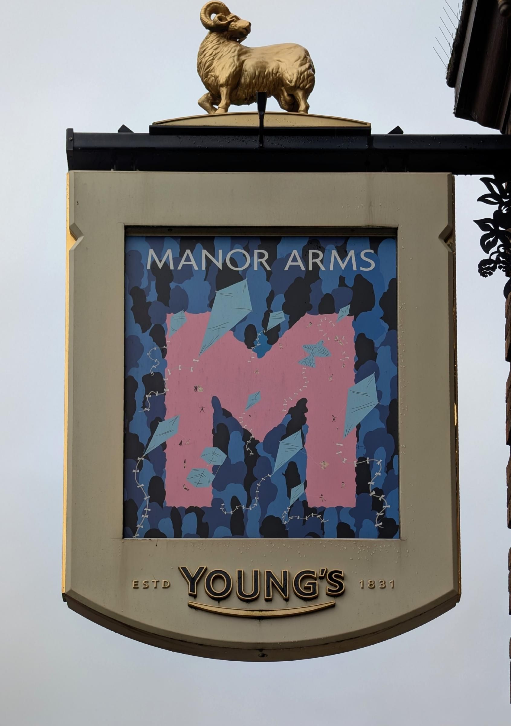 Manor Arms Pub Sign 20250128. (Pub, External, Sign). Published on 28-01-2025