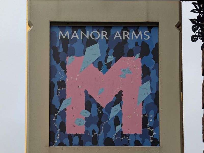 Manor Arms Pub Sign 20250128. (Pub, External, Sign). Published on 28-01-2025