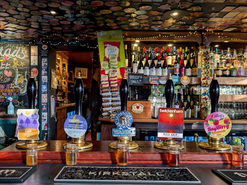 Handpumps in the main bar -- 2026-08-21. (Pub, Bar). Published on 21-08-2026 