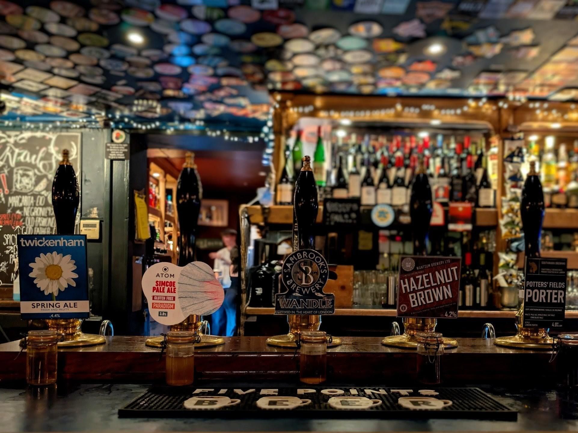 Handpumps at the Railway, Streatham - 2026-03-22. (Pub, Bar). Published on 22-03-2026