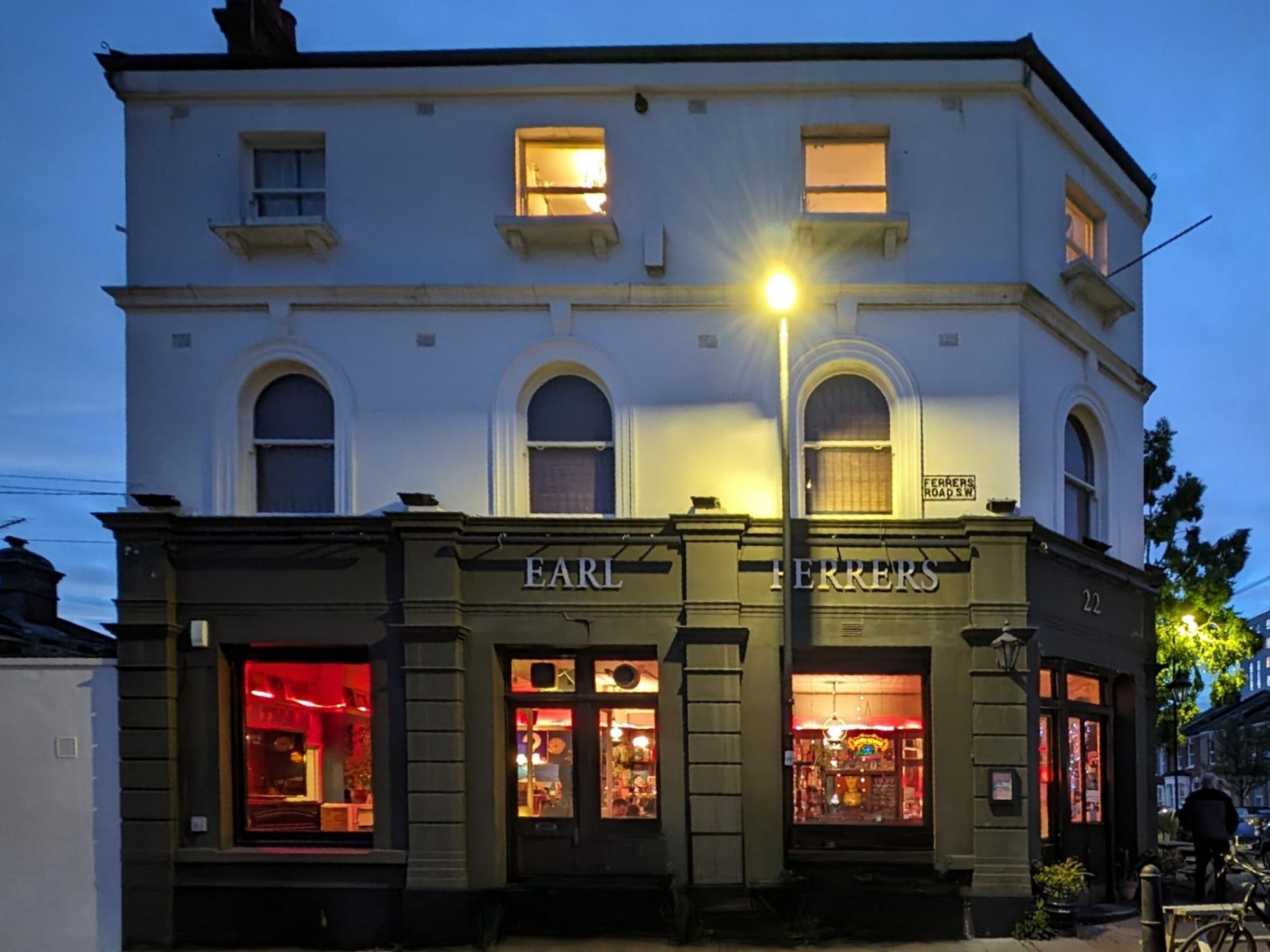 Earl Ferrers at night 2024-04-26. (Pub, External, Key). Published on 26-04-2024