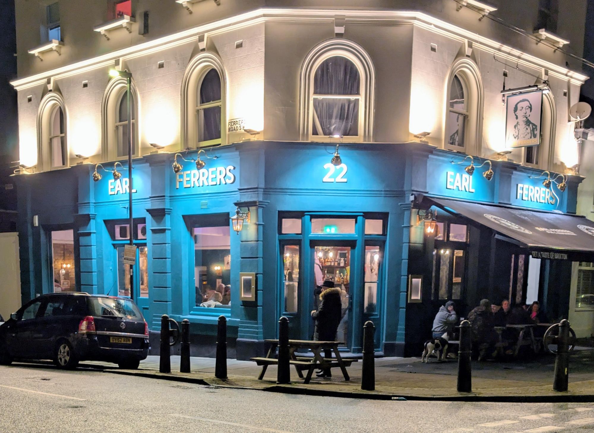 Earl Ferrers at night. (Pub, External). Published on 02-03-2026