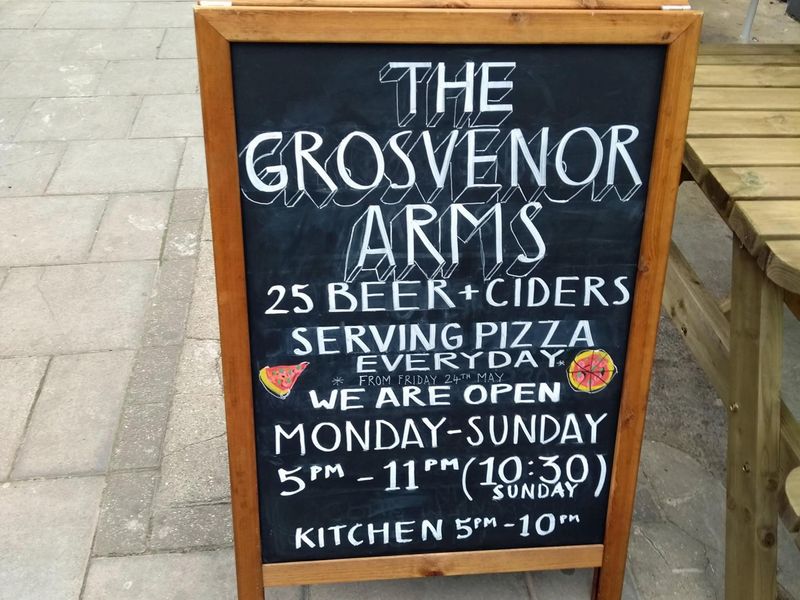 Grosvenor Arms SW9 - External A-board - 20190530. (External, Sign). Published on 05-06-2019