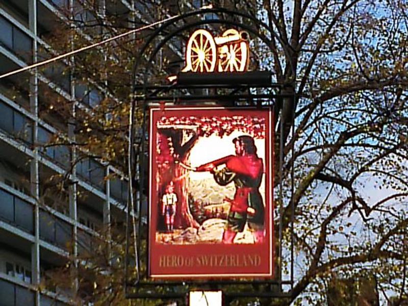 Hero of Switzerland SW9 - Pub sign. (External, Sign). Published on 21-02-2014